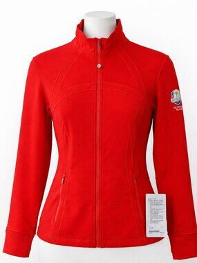 NEW Lululemon Define Jacket Women 14 Red Full Zip Luan Performance USA Ryder Cup